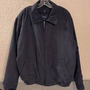 Turnbury Faux Suede Black Jacket Large With Removable Liner